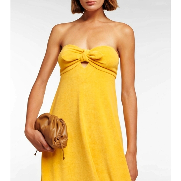 Zimmermann Jeannine Terry Cloth Resort Bow Tie Front Midi Dress - Picture 4 of 15